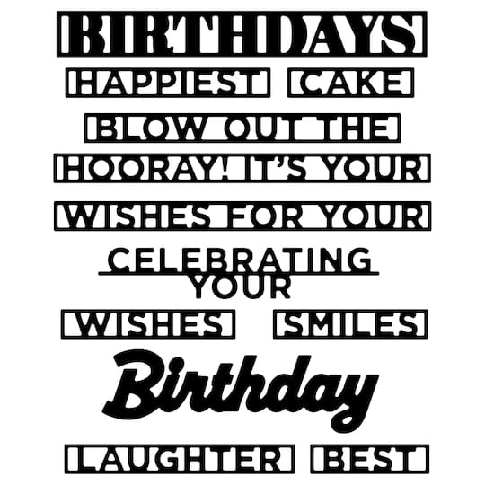 Birthday Sentiments Cutting Die Set by Recollections™